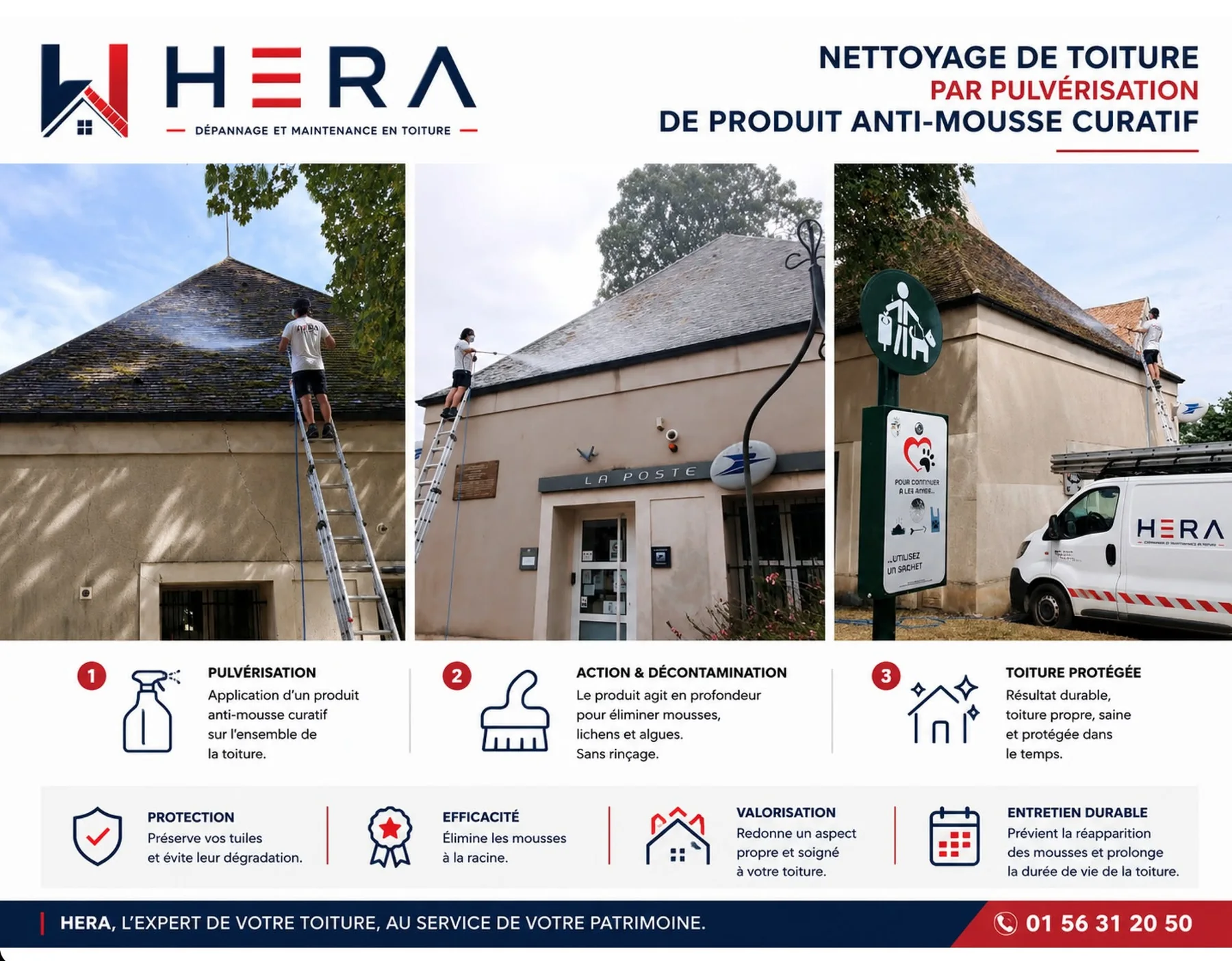 Traitement curatif de toiture - intervention HÉRA