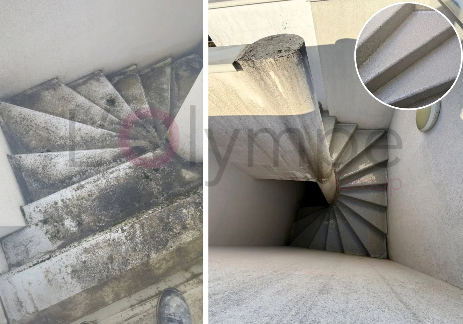 Nettoyage et remise en état d’un escalier extérieur - intervention Remise en état